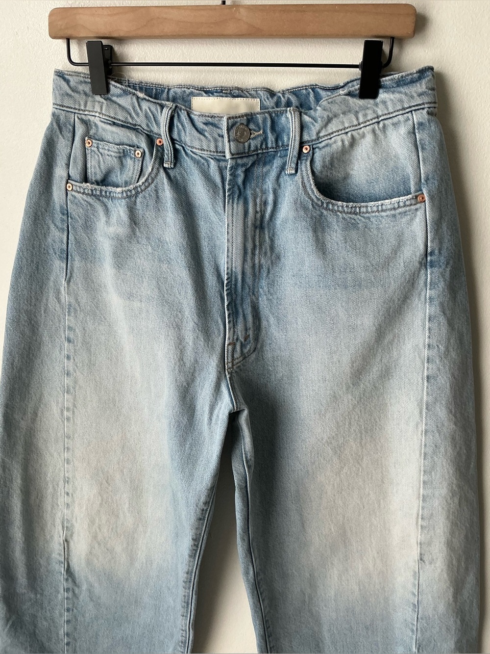 MOTHER SUPERIOR Jeans Full-Pipe Flood Back Pedal Blue Size 28 - Picture 6 of 14